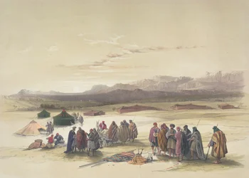 Kampement van de Alloeen in Wady Araba